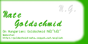 mate goldschmid business card
